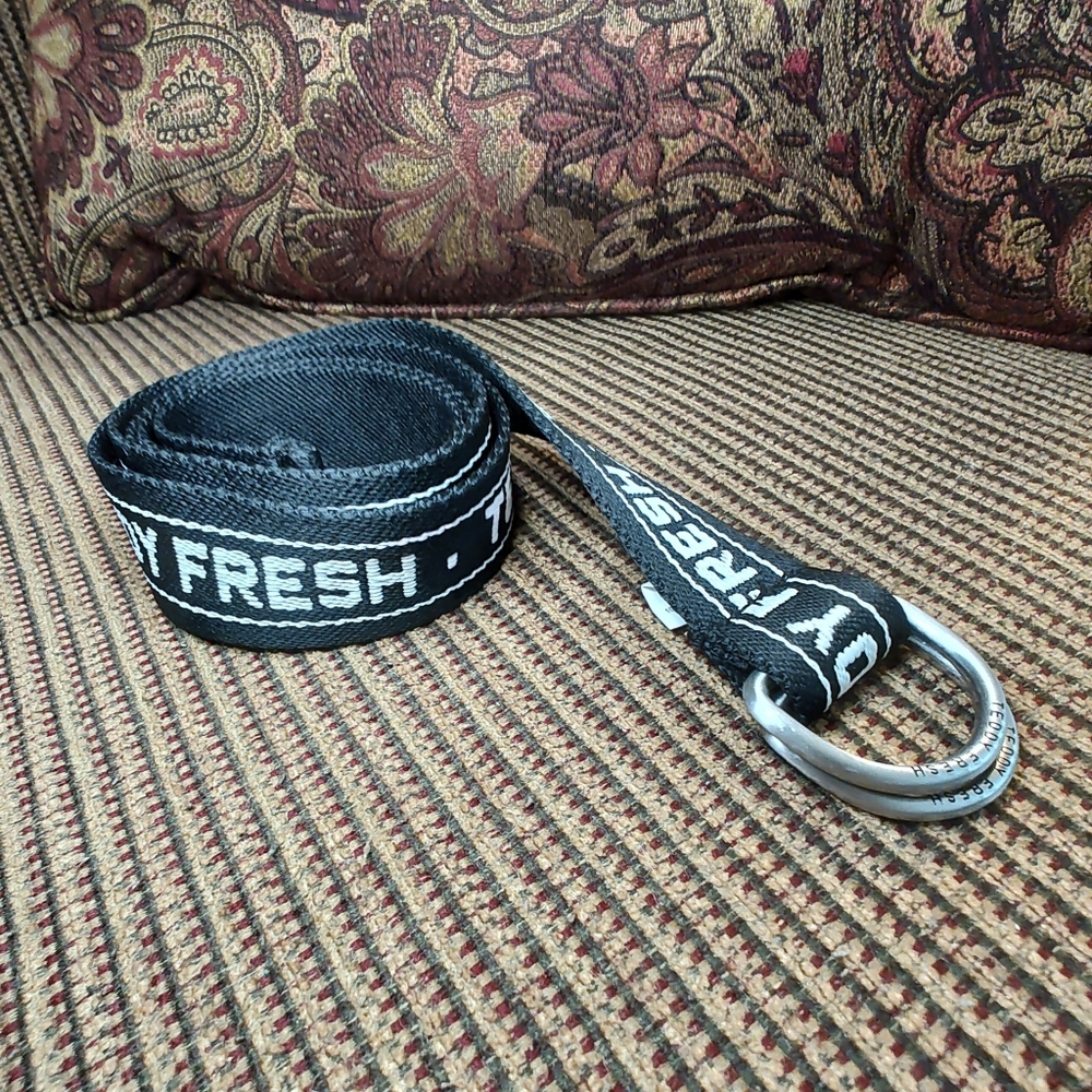 Teddy Fresh Belt One Size Black w/ White Logo Stitching Adjustable Utility Belt